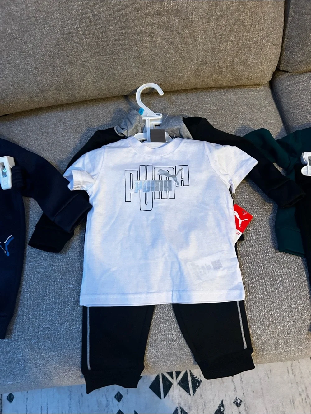 Puma Black & Gray Hoodie and Joggers Kids Set - Picture 2 of 7